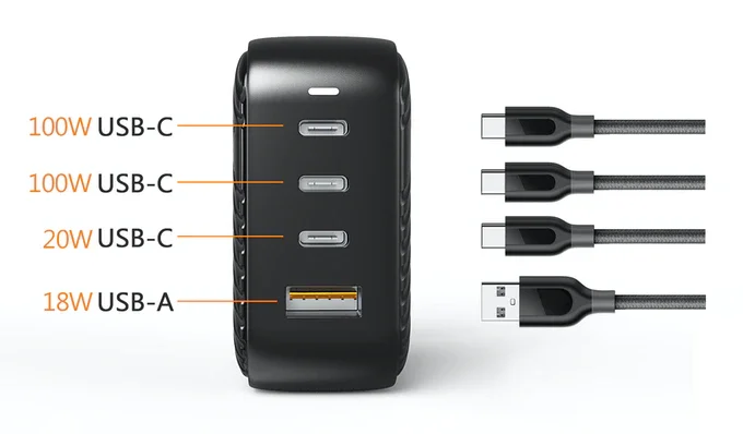 Mopoint 4 Ports 100W GaN USB-C Charger - Design Reviews