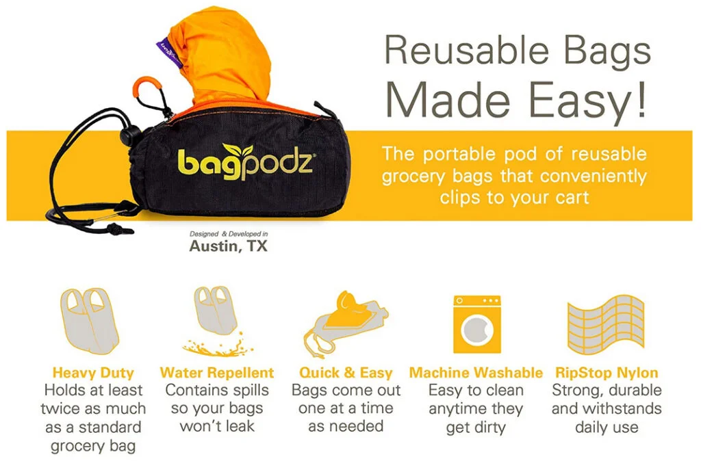 Bagpodz reusable 2024 shopping bags