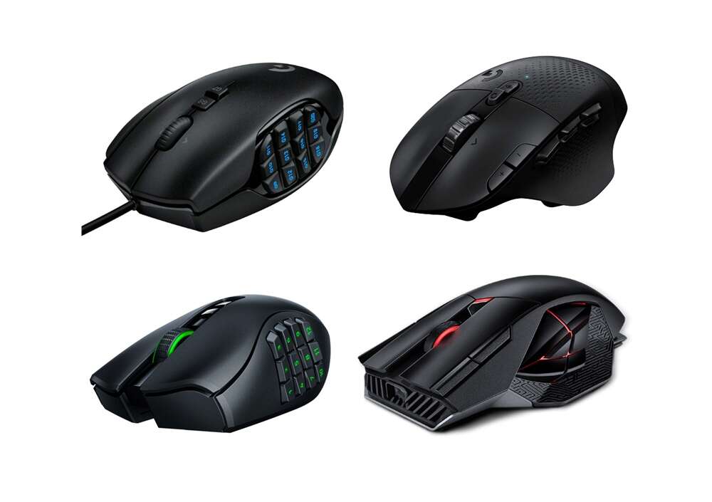 Logitech G600 MMO Gaming vs Razer Naga X Side-by-Side Mouse Comparison 